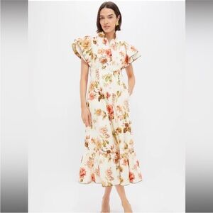 Tuckernuck Cream Floral Midi Dress